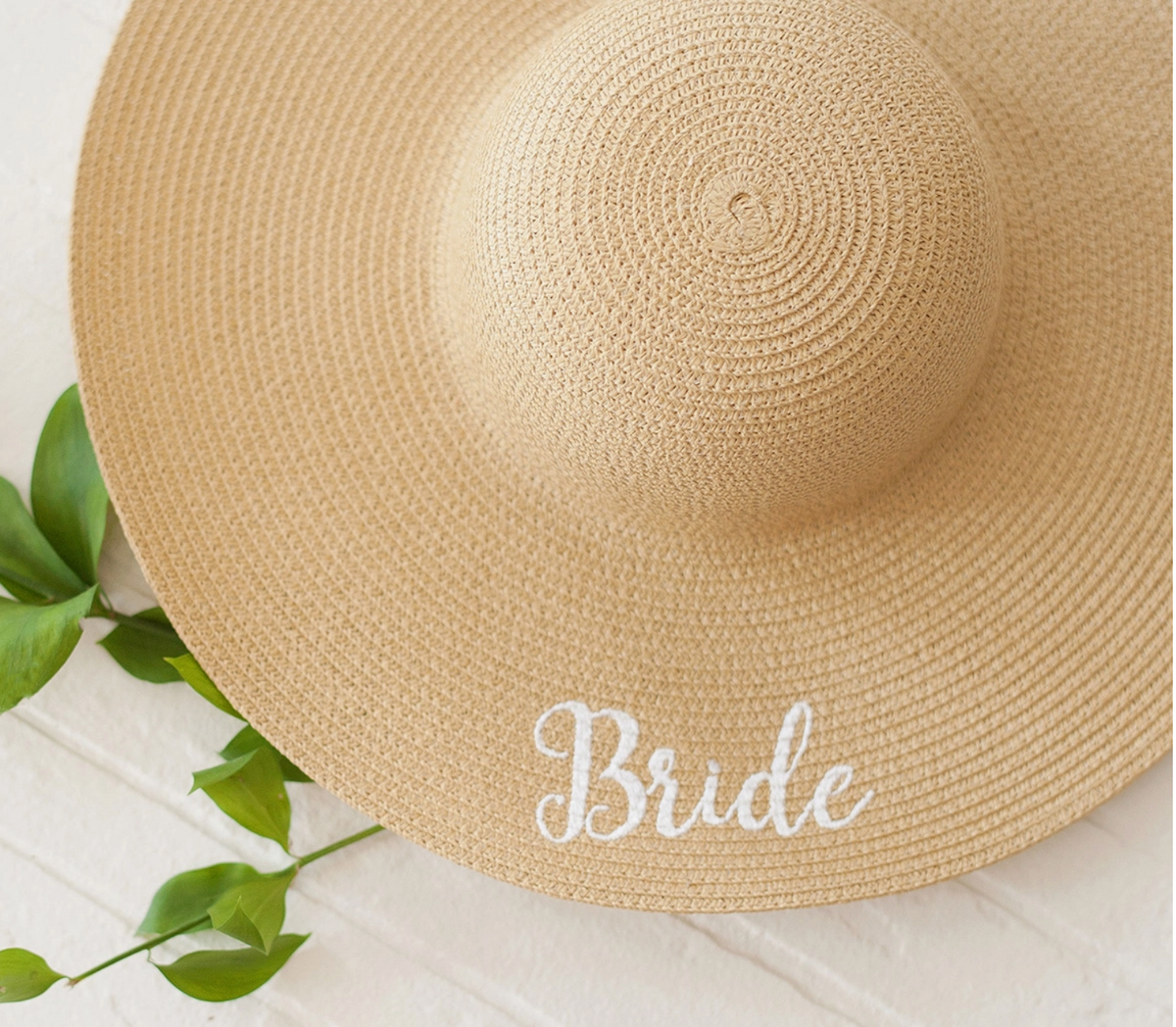 Natural White Bride Floppy Hat