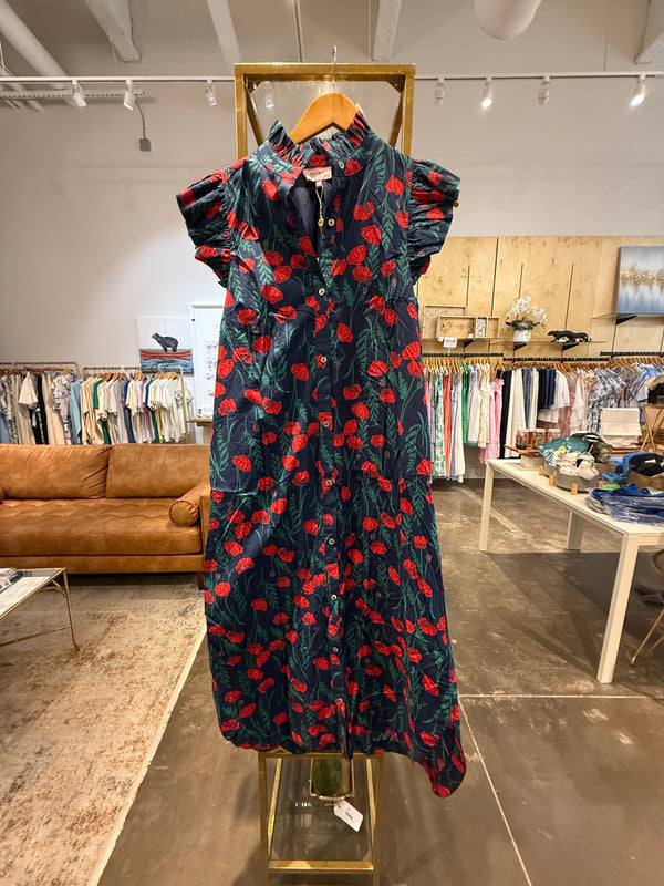 Entro Navy Floral Maxi Dress