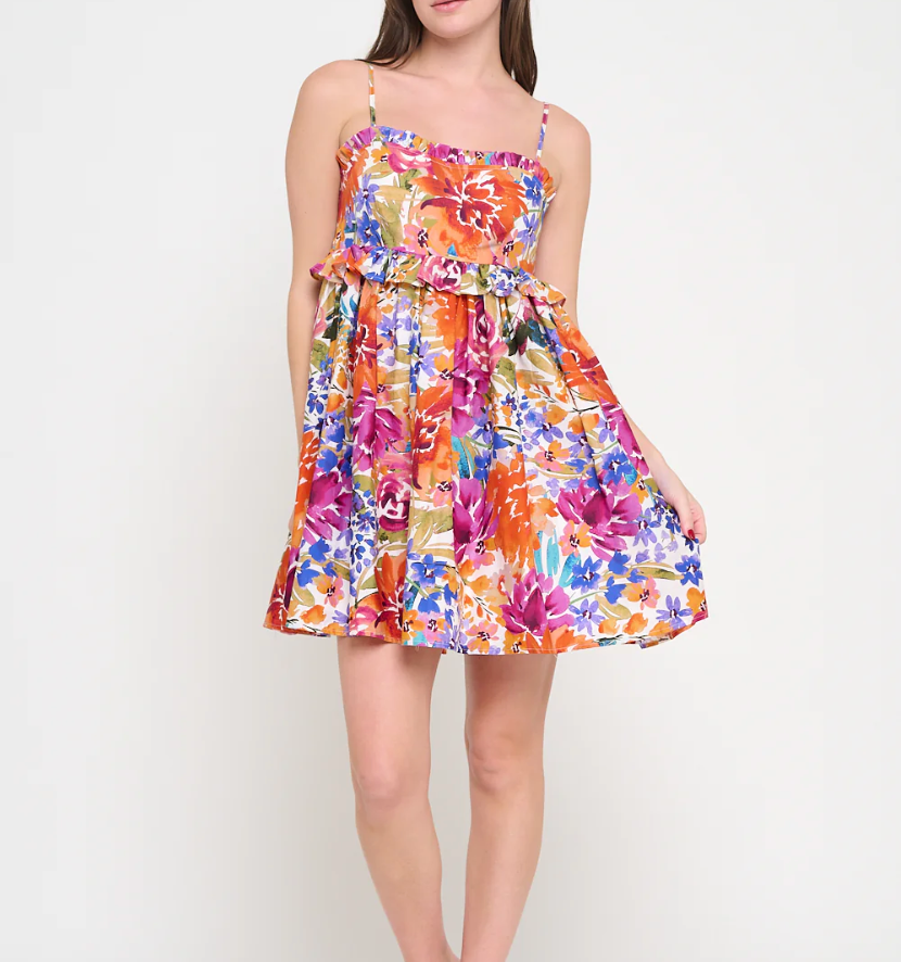 Fall Fiesta Strap Tube Dress