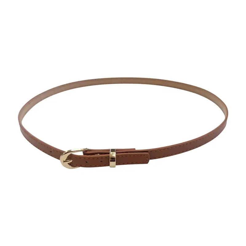 Hat Band - Leather w/ Gold Buckle