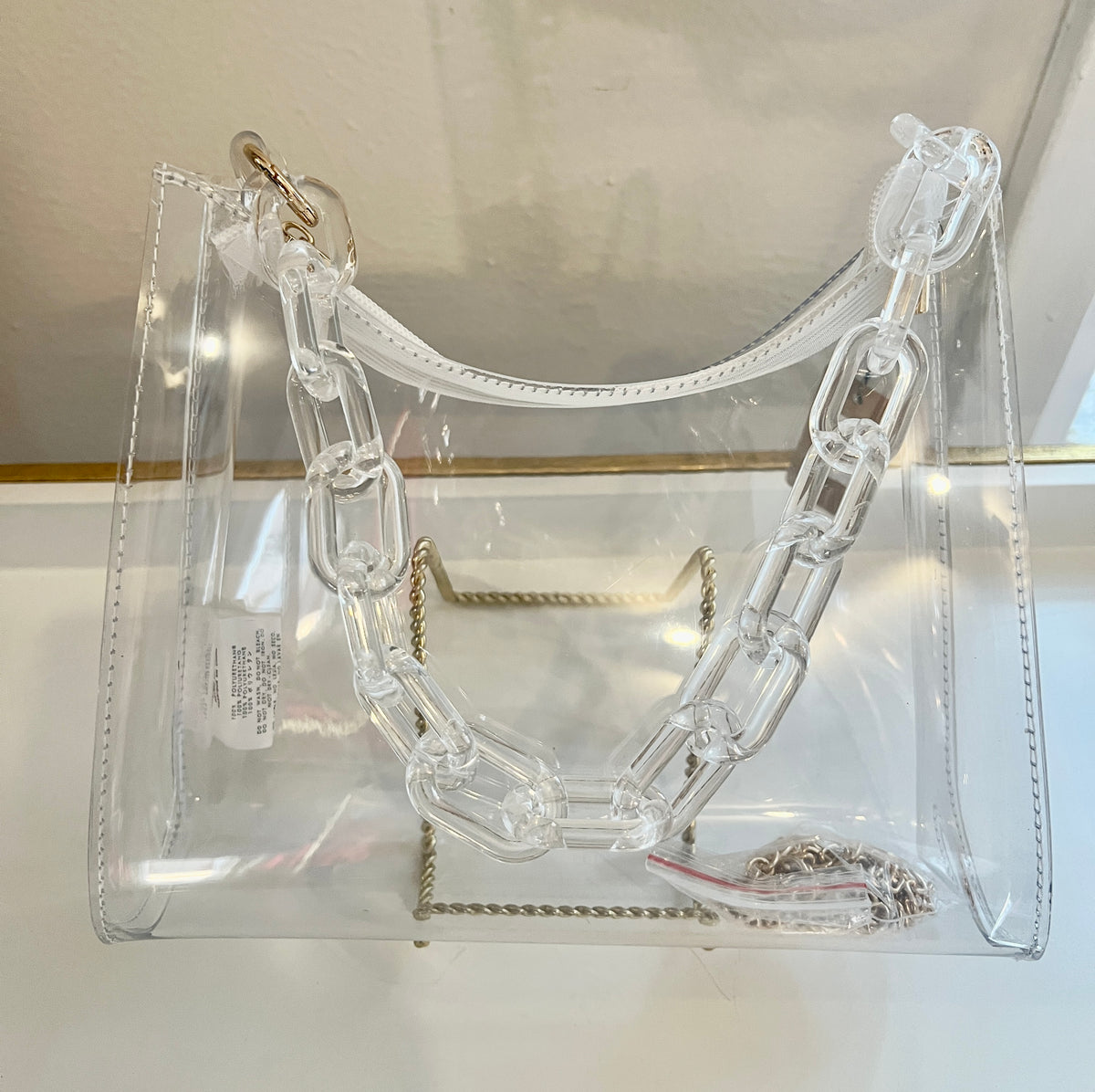 Clear Purse- Clear Link Chain