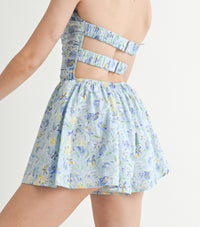 Mable Strapless Open Back Romper