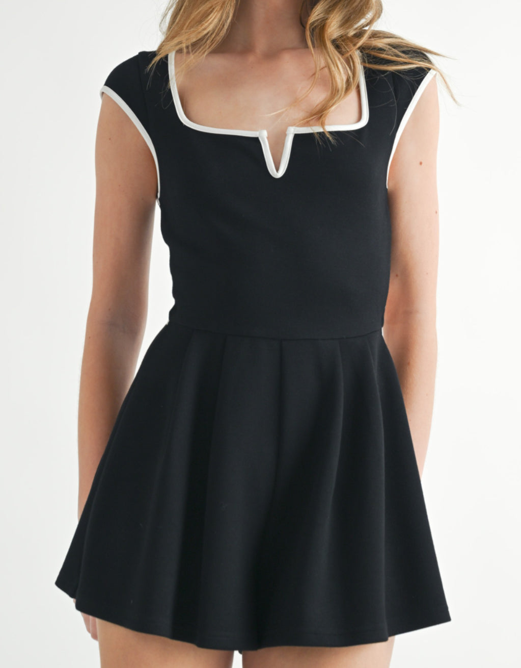 Mable Scuba Square Neck Romper