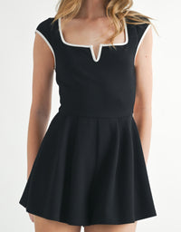 Mable Scuba Square Neck Romper