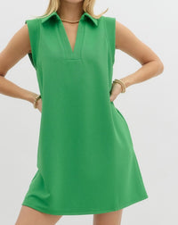 Entro Green Collared Dress