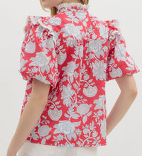 Entro Red Paisley Top