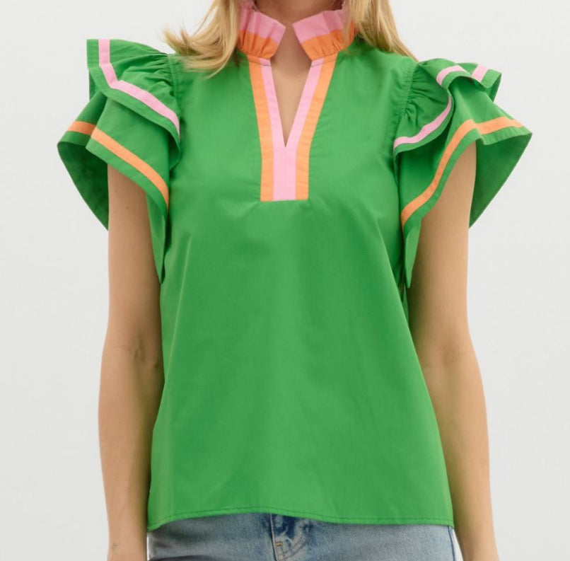 Entro Green Double-Trim Top