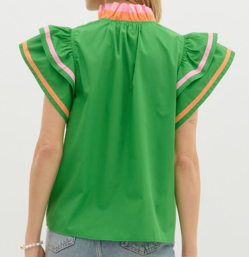 Entro Green Double-Trim Top