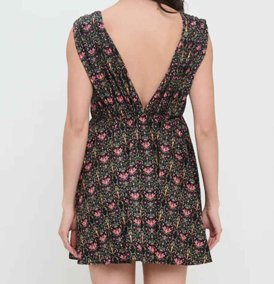 Indigo Garden Bow Dress