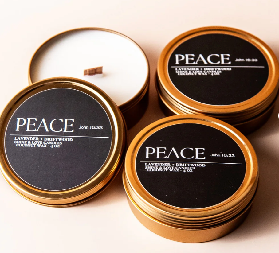 Peace Lavender Travel Tin Candle