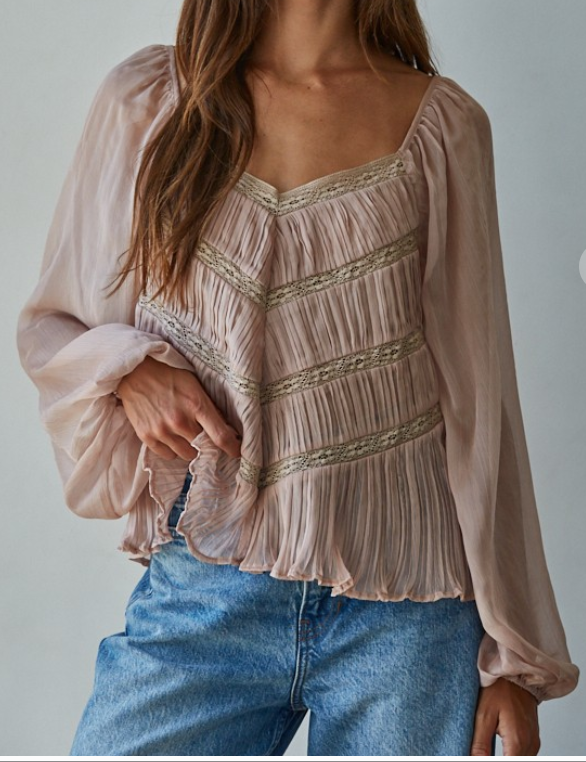 Love Letter Smocked Top