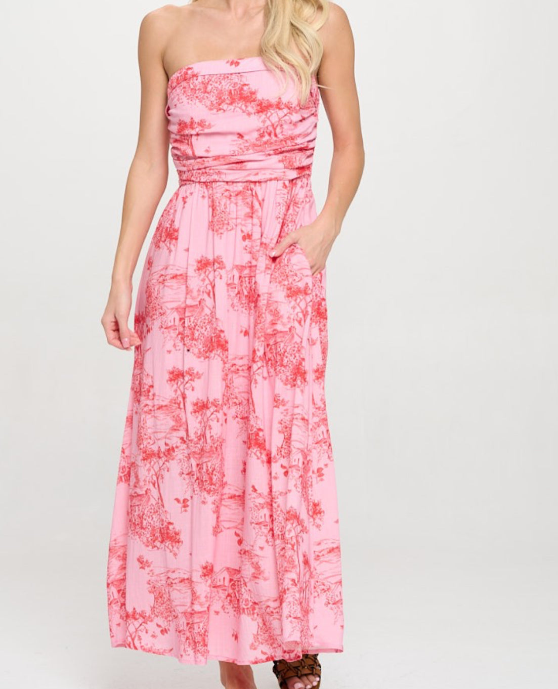 Sunset Cottage Tube Maxi Dress