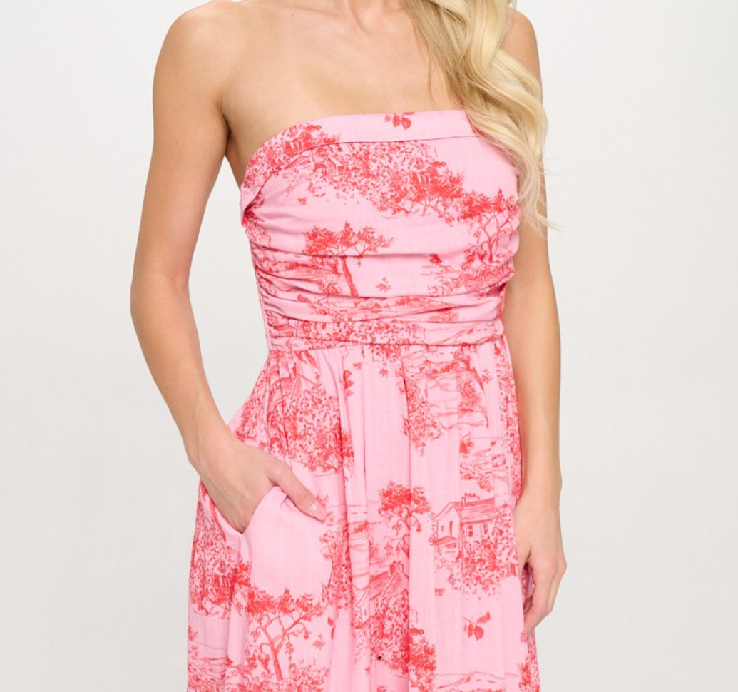 Sunset Cottage Tube Maxi Dress