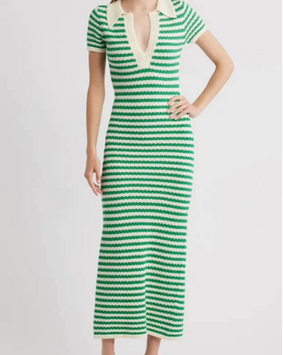 Stripe Crochet Dress