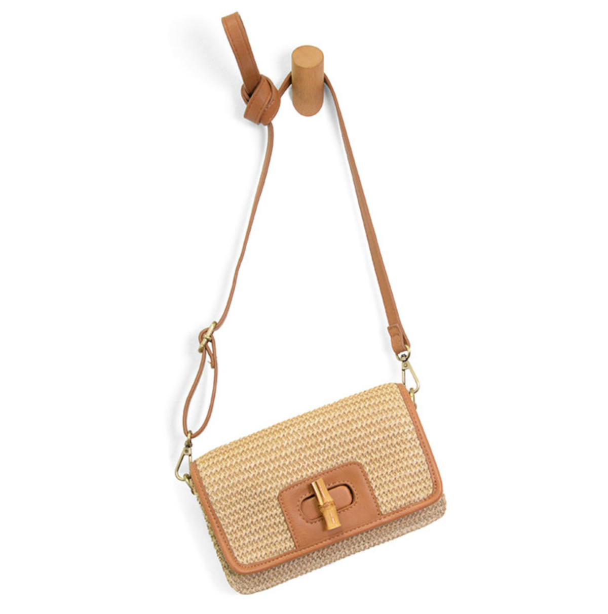 Natural Straw Bonnie Mini Crossbody