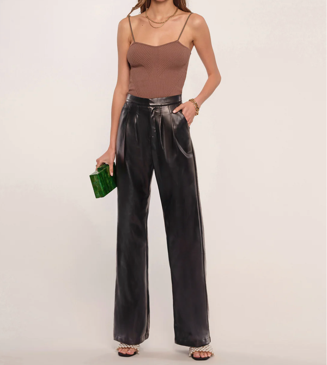 Harriet Vegan Leather Pant