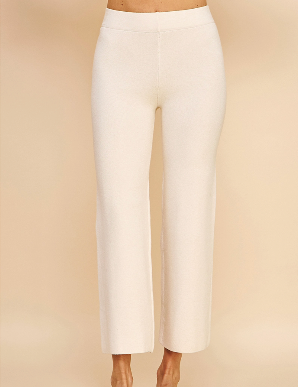 Straight Leg Sweater Pants - Black