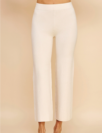 Straight Leg Sweater Pants - Black