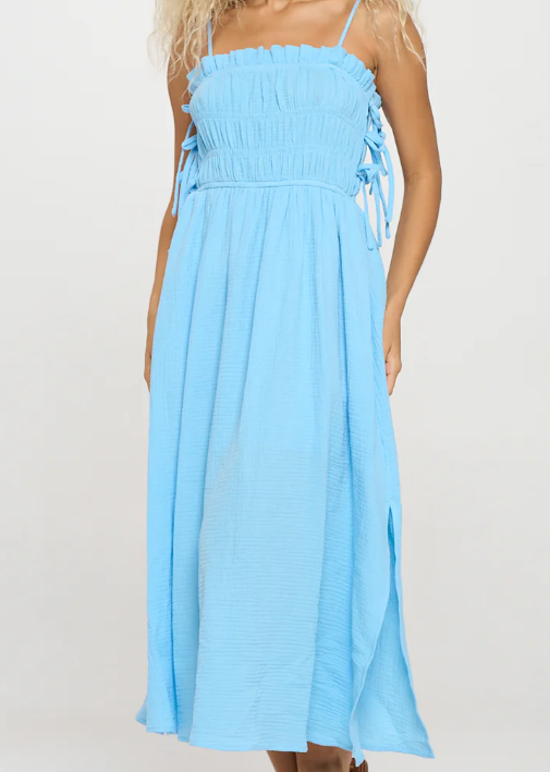 Azure Whisper Maxi Dress