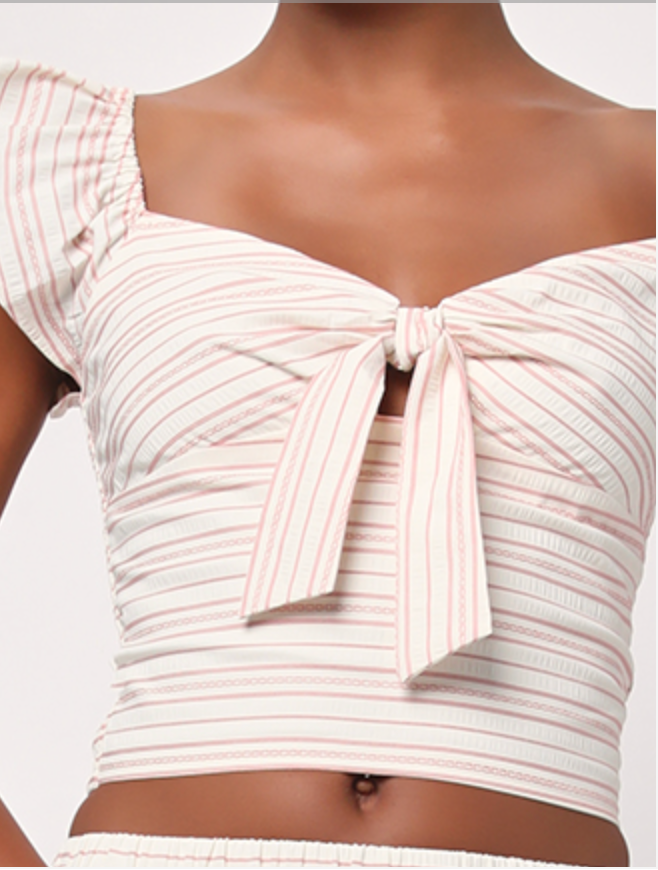 Lulus Sienna Tie Front Top