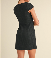 Corsage Tweed Mini Dress