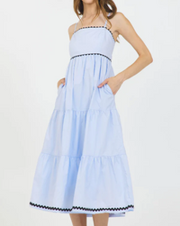 Stellah STRAPPY TIERED MIDI DRESS