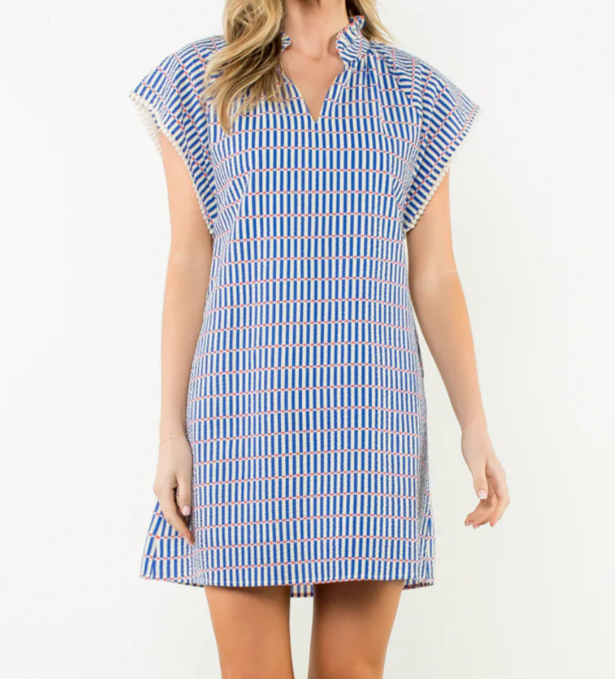 Short Sleeve Striped Dress
