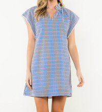 Short Sleeve Striped Dress