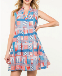THML Sleeveless Striped Pattern Dress