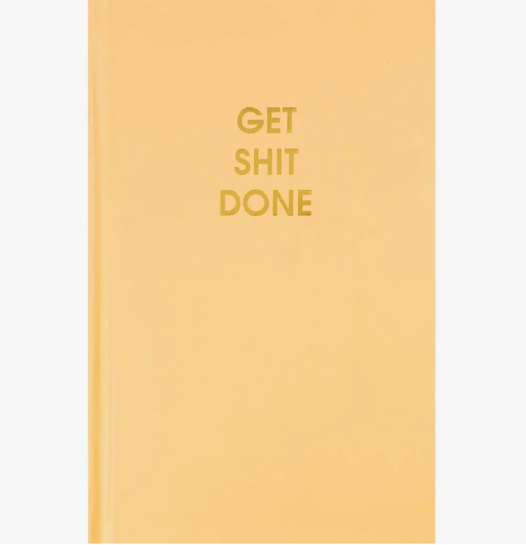 Get Shit Done Journal Peach color Hardcover