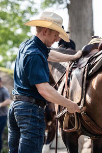Hooey - "Sol" Navy Short Sleeve Pearl Snap Shirt