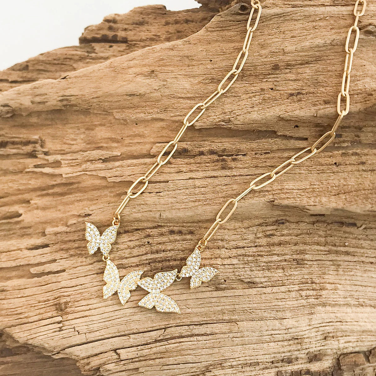 Virtue Quad Butterfly Necklace