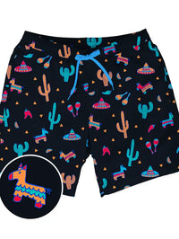 Midnight Fiesta Stretch Swim Trunks - Men's Bathing Suit