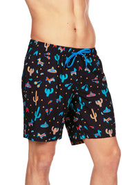 Midnight Fiesta Stretch Swim Trunks - Men's Bathing Suit