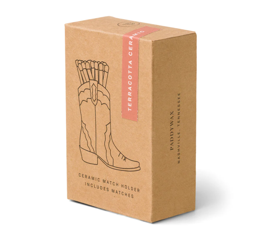 Paddywax Cowboy Boot Match Holder - Terracotta