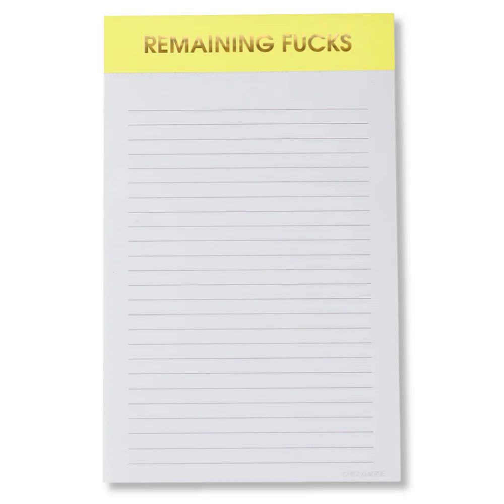 Remaining Fucks Notepad