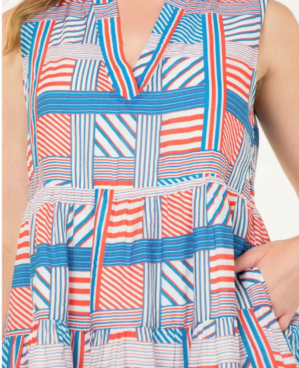 Red white and blue dress