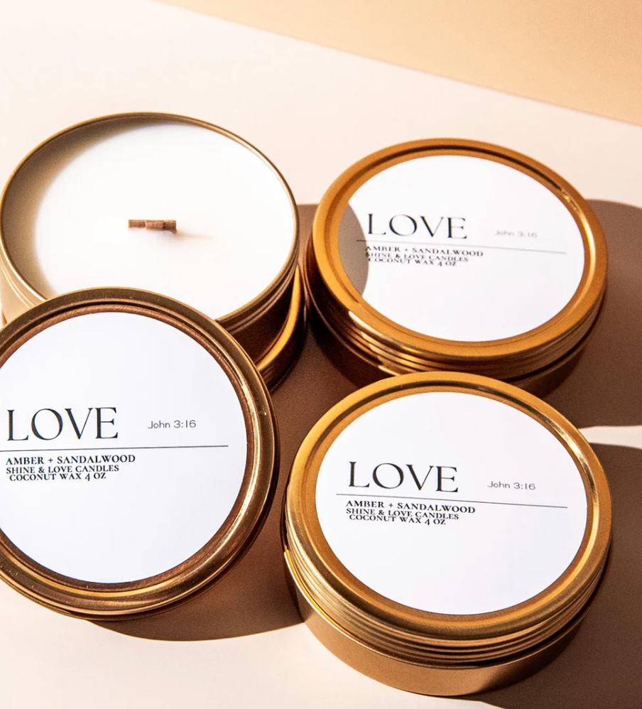 Love Amber Jasmine Travel Tin Candle