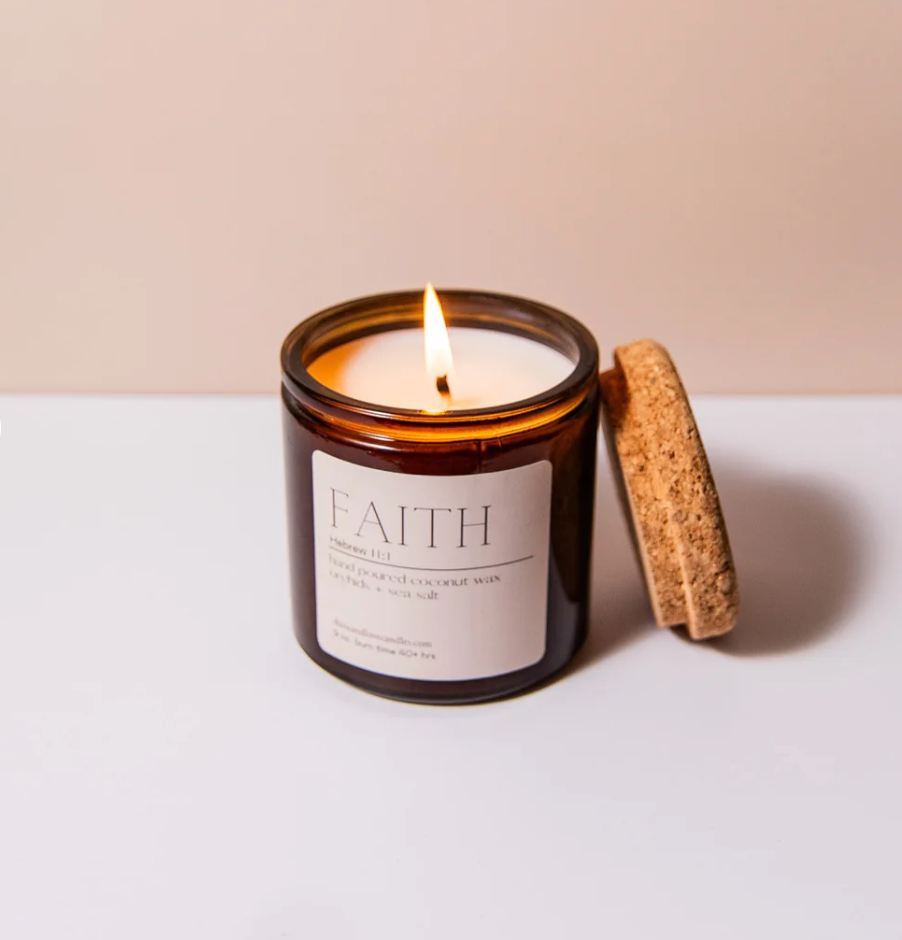 Faith Candle + Ocean Orchid 9oz