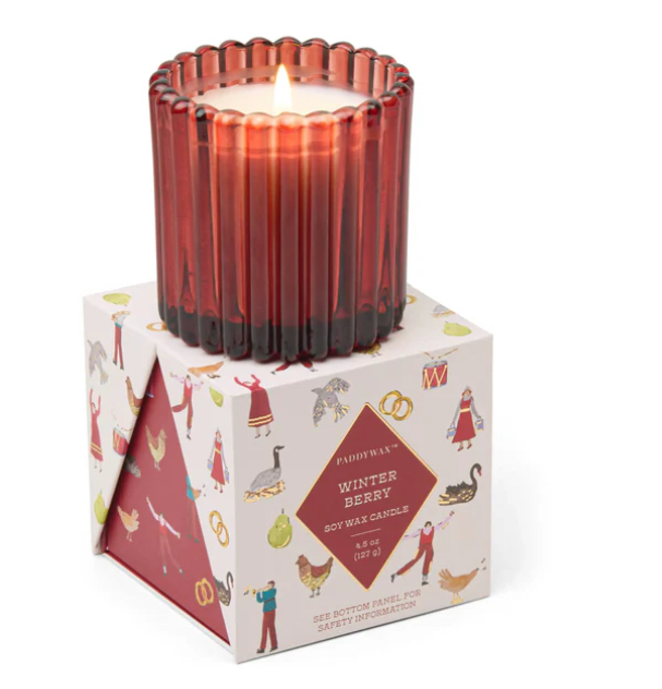 Winter Berry 4.5 oz Candle with Holiday Merry Box