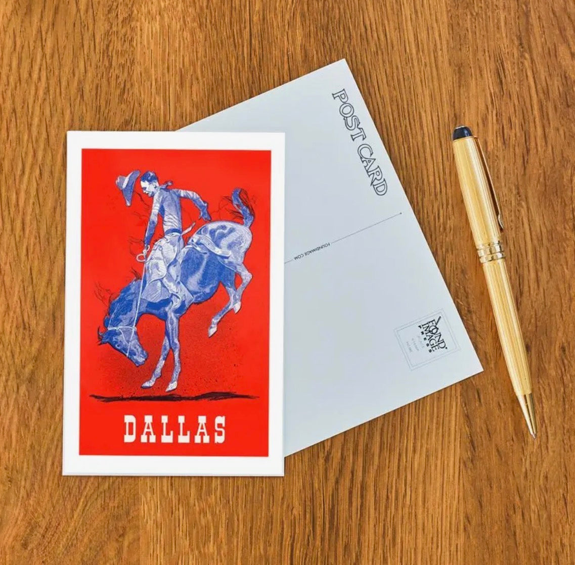 Bucking Bronco Dallas Postcard