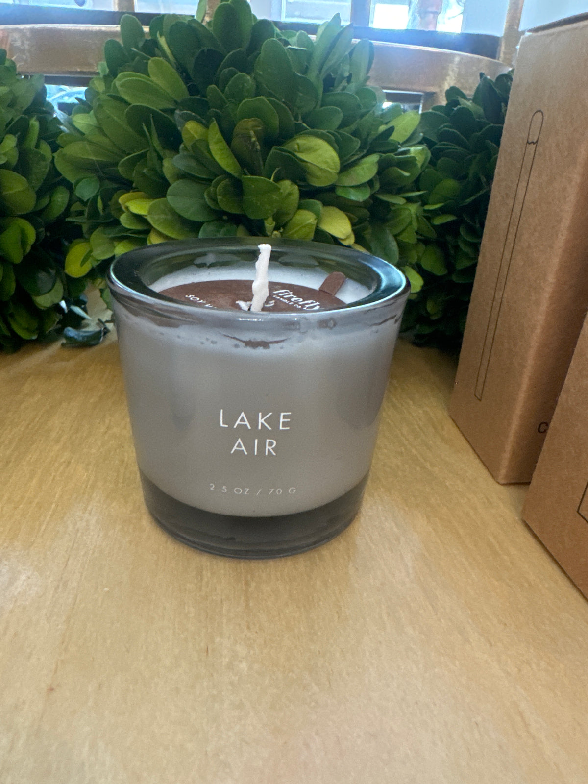 Firefly 2.5 oz Charcoal Votive Glass Candle - Lake Air