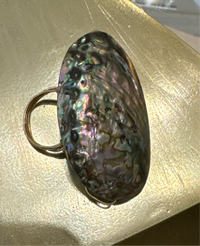 ALD abalone shell w gold filled ring