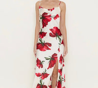 Floral Print SPG Strap Maxi Dress