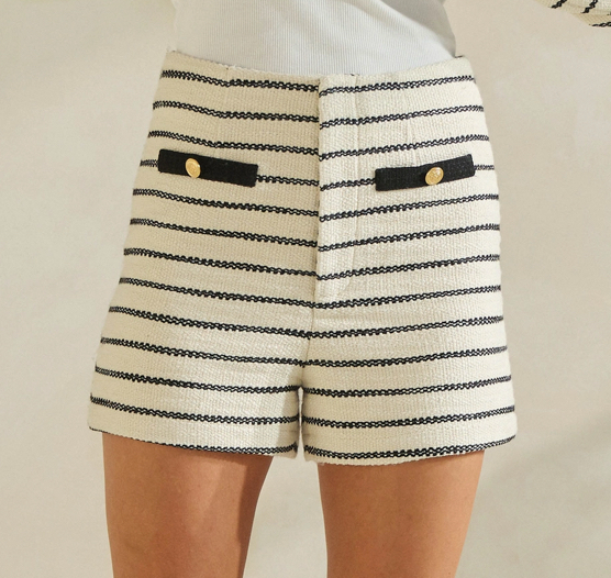 Stripe Tweed Shorts