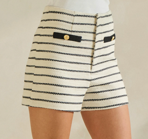 Stripe Tweed Shorts