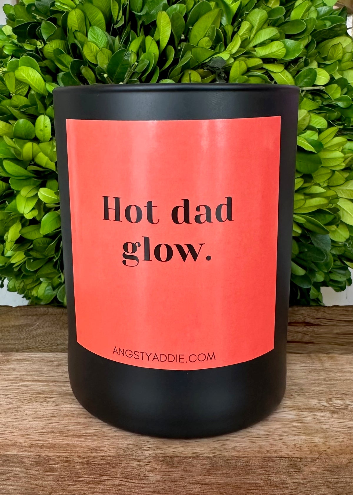 Angsty Addie - Hot Dad Glow 14oz Candle - Tobacco + Tonka + Wood Sap