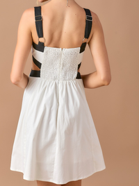 Contrast Trim Cutout Dress