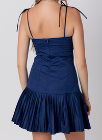 Sweetheart Pleated Mini Dress