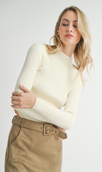 Sadie & Sage - Bakery Ribbed Knit Sweater Ivory